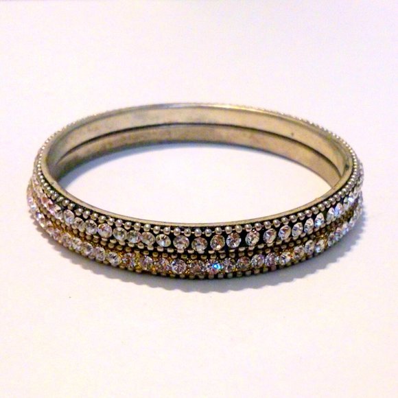 Vintage Jewelry Vintage Pair Of Rhinestone Bangle Bracelets Poshmark